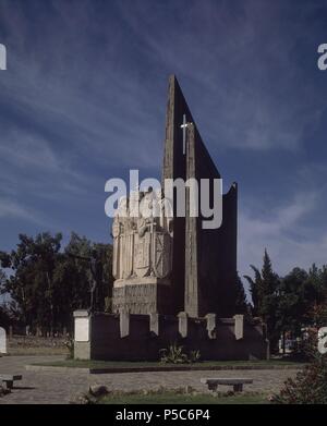 MONUMENTO A LA BATALLA DE LAS Navas de Tolosa INUGURADO EN 1881. Autor: GONZALEZ OREA ANTONIO/MILLAN MANUEL. Ort: Außen, LA CAROLINA, Jaen, Spanien. Stockfoto