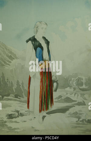 275 Carol Popp de Szathmari - Bănăţeancă cu ulcior Stockfoto