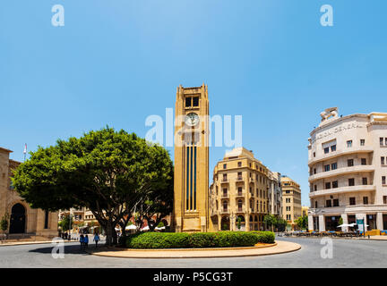 Clocktower Place d'Etoile Downtown Beirut, Libanon Stockfoto