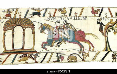 N/A. Englisch: Teppich von Bayeux Szene 11. 27. Oktober 2011. Bild auf der Website von Ulrich rauh. 179 BayeuxTapestryScene 11. Stockfoto