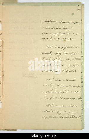 68 AGAD Zapiski sporządzone w Komisji Spraw Wewnętrznych Rządowej i Duchownych dotyczące patriotycznej postawy ks. Antoniego Kotowskiego 8. Stockfoto