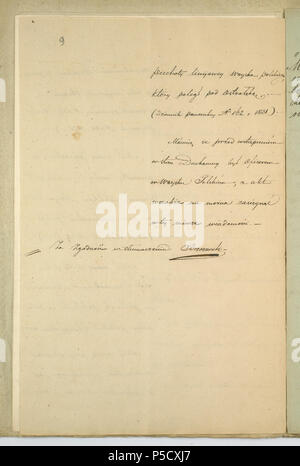 68 AGAD Zapiski sporządzone w Komisji Spraw Wewnętrznych Rządowej i Duchownych dotyczące patriotycznej postawy ks. Antoniego Kotowskiego 9. Stockfoto