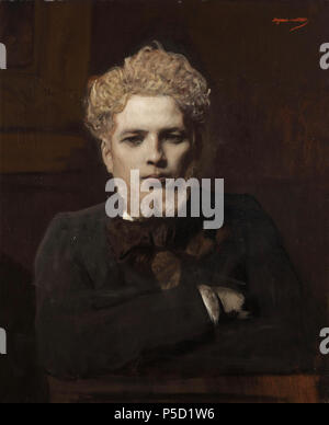Französisch: Portrait de Jeune Homme barbu dit l'Albinos zwischen 1876 und 1900. N/A 189 Benjamin-Constant Portrait de Jeune Homme barbu (2011 1 2) Stockfoto