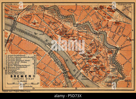 N/A. Bremen innere Landkarte, 1910. 1910. Karl Baedeker (1801 - 1859) Beschreibung Deutsche Verleger Geburtsdatum / Tod 3. November 1801 vom 4. Oktober 1859 Ort der Geburt / Todes Essen Koblenz Authority control: Q 77302 VIAF: 100207476 ISNI: 0000 0001 1880 1533 91007937 LCCN: Nr: DBNL baed 001 Oxford Dict.: 59210 WorldCat 234 Bremen innere 1910 Stockfoto