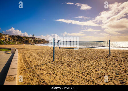 Beach Volleyball net auf der Corona Del Mar State Beach in der Nähe von Los Angeles Stockfoto