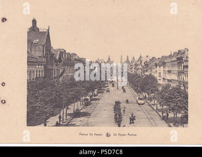 113 Antuérpia, Bélgica, Inicio tun Sec. XX, Avenue de Keyser, Arquivo de Villa Maria, Angra do Delgada, Azoren. Stockfoto