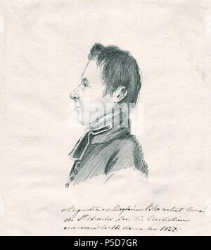 N/A. Français: Portrait d'Augustin-Magloire Blanchet (1797-1887). Dessin au Crayon, fusain et à l'estompe sur papier Pori, par Jean-Joseph Girouard. Ce-Hochformat a été dessiné par J.-J. Girouard en 1838 alors que les Deux hommes étaient incarcérés par les Britanniques à la Gefängnis du Pied-du-Courant lors des révoltes Démocratiques de 1837-1838 au Canada. A.-M. Blanchet était alors Pfarrer de Saint-Charles. A.-M. Blanchet fut incarcéré du 16 Dezember 1837 au 31 mars 1838. L'inscription Sous le Dessin se beleuchtet: "Augustin Magloire Blanchet Pfarrer de St Charles comté Richelieu incarcéré le 16. Dezember Stockfoto
