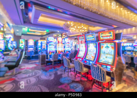 Abstrakte verschwommenen Hintergrund des Casino in Las Vegas City in Nevada, USA Stockfoto