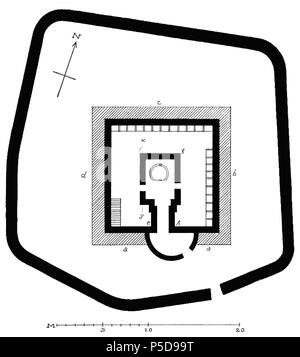 N/A. English: Plan des römischen Centenariums Tibubuci in der südtunesischen Wüste. Quelle: Paul Gauckler (1866-1911): Le Centenarius de Tibubuci (Ksar-Tarcine, Sud tunisien). In: Comptes Rendus des seancen - de l'Académie des Inschriften et Belles-Lettres. 46/3. (1902). S. 321-340, hier S. 327. 1902. Zeichnung (1902): Lieutenant Verspätete, Attaché au service des Affaires indigènes. Durch Mediatus 286 Centenarium Tibubuci hochgeladen Stockfoto