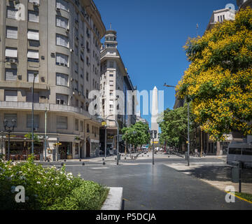 Der Obelisk Blick von der Plaza Lavalle - Buenos Aires, Argentinien Stockfoto