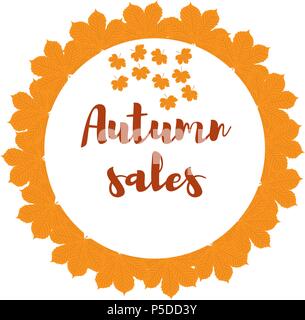 Herbst Blatt. Herbst Ahorn Blatt auf einem weißen Hintergrund. Vector Illustration Stock Vektor