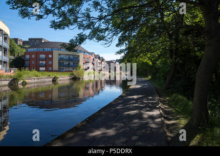 Wohnungen in der Canal an Nottingham City Waterfront, Nottinghamshire England UK wider Stockfoto