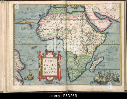 Latina: Theatrum Orbis Terrarum Nederlands: Theater, oft Toonneel des aerdt - bodems; waer inne te siene sijn de landt - Tafelen van de geheele weerelt: met een Corte verclaringe der seluer. . Nederlands: Plaat' 006 av-006 Br'uit de Atlas Ortelius van Abraham Ortelius. Oorspronkelijke druk ist uit 1571 aanvullingen uit 1573, 1579 en 1584. Zie voor de komplette Geschichte hier. Op deze kaart / getoond wordt. Englisch: Platte' 006 av-006 br' aus dem Atlas von Ortelius, Abraham Ortelius. Originalausgabe von 1571 mit Ergänzungen von 1573, 1579 und 1584. Vollständige Beschreibung der Arbeit (in Niederländisch) Stockfoto