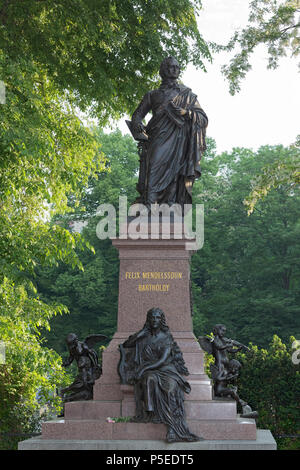 Felix Mendelssohn Bartholdy Denkmal, Leipzig, Sachsen, Deutschland Stockfoto