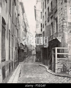 327 Charles Marville, Rue de l'Arche Marion, du quai de la Mégisserie, Ca. 1853 - 70 Stockfoto