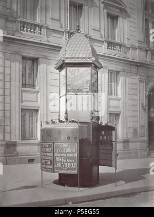 328 Charles Marville, Urinoir heitronic à 3 Stalles, Société Parisienne de Publicité, Ca. 1865 Stockfoto