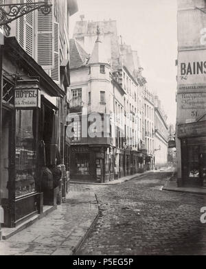 327 Charles Marville, Rue de l'Ecole de Médecine, Ca. 1853 - 70 Stockfoto