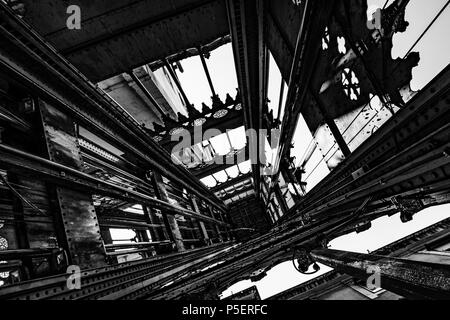 Rahmen der Elevador de Santa Justa in Lissabon Stockfoto