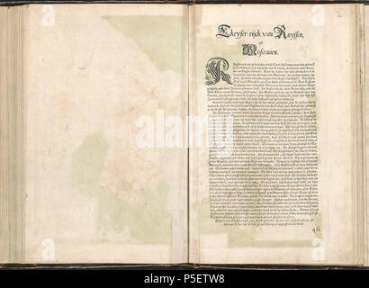 Latina: Theatrum Orbis Terrarum Nederlands: Theater, oft Toonneel des aerdt - bodems; waer inne te siene sijn de landt - Tafelen van de geheele weerelt: met een Corte verclaringe der seluer. . Nederlands: Plaat' 083 bv-084 Ar'uit de Atlas Ortelius van Abraham Ortelius. Oorspronkelijke druk ist uit 1571 aanvullingen uit 1573, 1579 en 1584. Zie voor de komplette Geschichte hier. Englisch: Platte' 083 bv-084 ar' aus dem Atlas von Ortelius, Abraham Ortelius. Originalausgabe von 1571 mit Ergänzungen von 1573, 1579 und 1584. Vollständige Beschreibung dieser Arbeit (in Niederländisch) finden Sie hier. . Zwischen 1571 ein Stockfoto