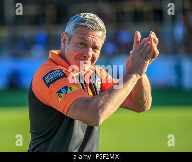 Freitag, 22 Juni 2018, Flicken - A - Schlauch Dschungel Stadion, England; Betfred Super League, Castleford Tiger v Wigan Warriors; Darryl Powell Castleford Tiger Stockfoto