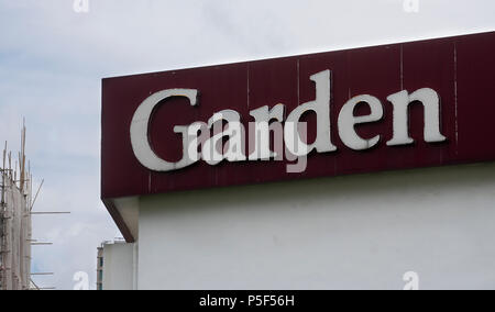 Der Garten Company Limited, Hong Kong-based Bäckerei und Konditorei Hersteller und die Firmenzentrale in Sham Shui Po, Hongkong. Stockfoto