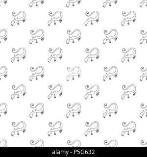 Eidechse-Symbol, Umriss-Stil Stock Vektor