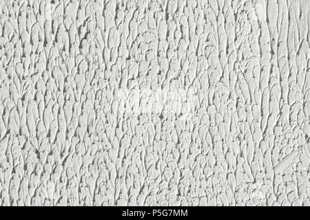 Weiß verputzten Wand Textur. Leere helle Gips Hintergrund Stockfoto