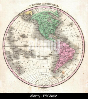 1827 Finley Karte der westlichen Hemisphäre (Nordamerika, Südamerika) - Geographicus - WesternHemisphere - Finley-1827. Stockfoto