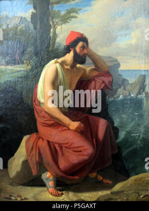 1830 Blunck Odysseus auf der Insel der Kalypso anagoria.JPG Stockfoto