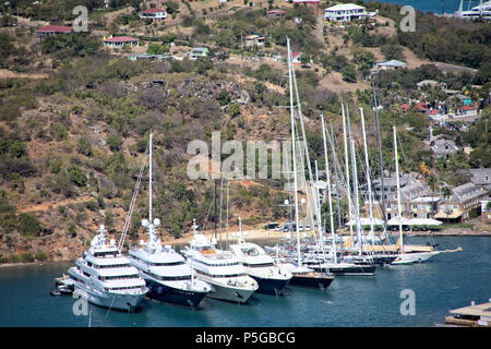 Antigua Yacht Club von Oben Stockfoto