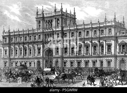 N/A. Englisch: Die Straße Fassade der Piccadilly Flügel von Burlington House in London, England. Illustrated London News, 1873. 21. Oktober 2005. Original uploader wurde an Honbicot En..org 251 Burlington House ILN 1873 Stockfoto