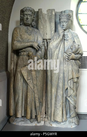 499 Ekkehard, Markgraf von Meißen, und seine Frau Uta, C. 1250, im Westen Chor der Naumburger Dom, Deutschland, C. 1901-1903, Gips Replik - Adolphus Busch Halle - Harvard University - DSC 05694 Stockfoto