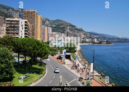 Anzeigen von Larvotto Viertel in Monte Carlo, Monaco. Monaco ist der zweitkleinste Staat der Welt. Stockfoto