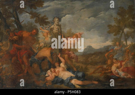 N/A. Englisch: Die Krönung des Bacchus von Pietro Dandini, Öl auf Leinwand, 46 von 69.5 in.; 116,9 von 176,5 cm. . Pietro Dandini (1646 - 1712) Alternative Namen Pier Dandini Beschreibung italienischer Maler Geburtsdatum / Tod 12. April 1646 1712 Ort der Geburt / Tod Florenz Florenz des Barock Arbeitsort Venedig, Bologna, Modena; Rom; Florenz Authority control: Q 3382675 VIAF: 59357913 ISNI: 0000 0000 6663 1893 ULAN: 500010987 LCCN: Nr 91026735 WGA: DANDINI, Pietro WorldCat 4' die Krönung von Bacchus' von Pietro Dandini Stockfoto