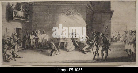 N/A. Englisch: Die Dornenkrönung von der großen Leidenschaft von Jacques Callot, C. 1619-1624, Ätzen und Gravieren, Honolulu Museum der Kunst, den Beitritt 14343 d. zwischen ca. 1619 und ca. 1624. Jacques Callot (1592 - 1635) Beschreibung französische Grafiker, Zeichner und Kupferstecher Datum der Geburt / Tod zwischen dem 25. März 1592 und 21. August 1592 25. März 1635 Lage der Geburt / Tod Nancy Nancy Arbeitsort Nancy, Firenze, Milano, Roma, Breda, Bruxelles, Paris Authority control: Q 460124 VIAF: 19687783 ISNI: 0000 0001 21229857 ULAN: 500021688 50032190 LCCN: n NLA: 35024962 WorldCat 4' die Krone Stockfoto