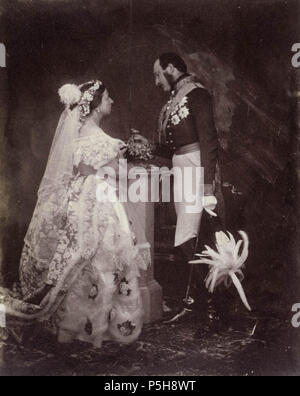 N/A. Englisch: Königin Victoria und Prinz Albert, dem Buckingham Palace, 11. Mai 1854 (nach einer Zeichnung Zimmer). 11. Mai 1854. N/A 29 Queen Victoria Albert 1854 Stockfoto