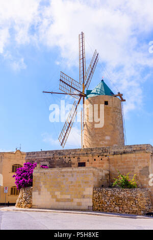 Ta'Kola Windmühle, Xaghra, Gozo, Malta Stockfoto