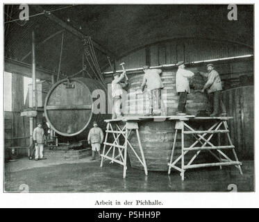 230 Brauerei Sternburg (Lützschena), Pichhalle, um 1907 Stockfoto