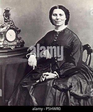 N/A. Zugeschnittenes Bild vom Original. Die meisten berühmten und weit verbreitete Bild von Clara Barton. Fotos gescannt und mit der Unterstützung von Freiwilligen Bruce Douglas bearbeitet werden. Clara Barton National Historic Site, United States Departement des Innern, National Park Service. ca. 1865. Mathew Brady (1822 - 1896) Beschreibung der amerikanische Fotograf, Fotografen, fotojournalist und Journalist Geburtsdatum / Tod 18 Mai 1822 vom 15. Januar 1896 Ort der Geburt / Todes Warren County Manhattan Arbeit Periode von 1844 bis ca. 1887 Arbeiten Ort New York City, Washington, D.C. Ermächtigung Stockfoto