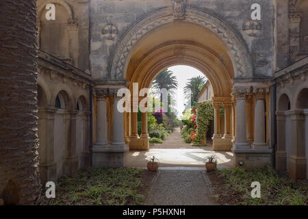 Schöne friedliche Lerins Abtei Zisterzienser Kloster auf der Insel Sainte-marguerite an der Französischen Riviera klösterlichen Gemeinschaft in der Nähe von Cannes Frankreich Stockfoto