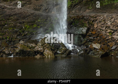 Nahaufnahme von Hardraw Force Wasserfall Stockfoto