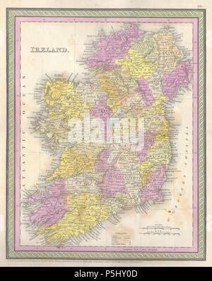 1850 Mitchell Karte von Irland - Geographicus - Irland 2 - Mitchell-1850. Stockfoto