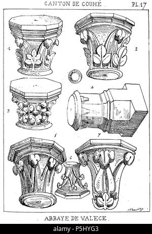 N/A. Français: Dessin Abbaye de Valence. 86700 Couhé. 26 Dezember 2013, 20:34:53. Amédée Brouillet 51 Abbaye de Valence (Vienne), 05. Stockfoto