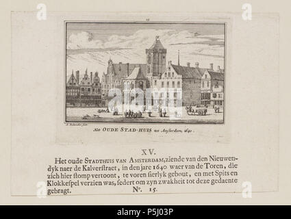 N/A. Deutsch: Beschreibung Het Oude Stad-Huis tot Amsterdam, 1640 Het stadhuis middeleeuwse Op de Dam, voor de Marke van 1652. Prent uit: A. Rademaker - Nederlandsche Outheeden en Gezigten. Techniek: ets. Documenttype prent Vervaardiger Rademaker, Abraham (1675-1735) Collectie Collectie Atlas Dreesmann Datering 1725 Geografische naam Damm Inventarissen Http://archief.amsterdam/archief/10094 Afbeeldingsbestand 010094003074. 1725. Rademaker, Abraham (1675-1735) 54 Abraham Rademaker, Afb 010094003074 Stockfoto