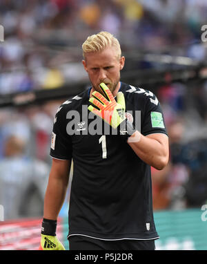 Moskau, Russland. 26 Jun, 2018 Wm-Gruppe C Spiel zwischen Dänemark und Frankreich bei Luzhniki Stadion. Credit: Andre Paes/Alamy leben Nachrichten Stockfoto