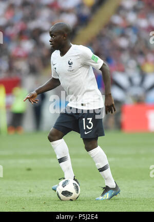 Moskau, Russland. 26 Jun, 2018 Wm-Gruppe C Spiel zwischen Dänemark und Frankreich bei Luzhniki Stadion. Credit: Andre Paes/Alamy leben Nachrichten Stockfoto