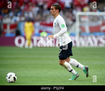 Moskau, Russland. 26 Jun, 2018 Wm-Gruppe C Spiel zwischen Dänemark und Frankreich bei Luzhniki Stadion. Credit: Andre Paes/Alamy leben Nachrichten Stockfoto