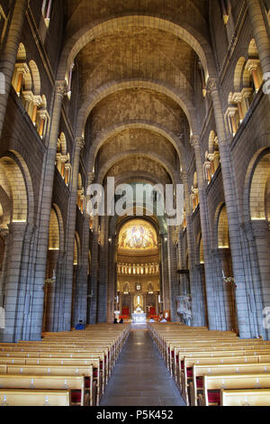 Innenraum der St.-Nikolaus-Kirche in Monaco-Ville, Monaco. Es wurde 1875-1903 erbaut und 1911 geweiht. Stockfoto