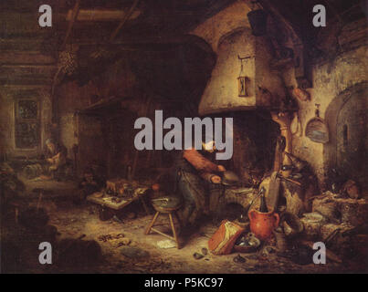 Ein Alchemist.[1] Alternative Titel (s): Der Alchimist 1661. N/A63: Adriaen van Ostade 002 Stockfoto