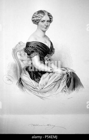 N/A. English: Albina Maray (1832-1889), der Österreichischen Sängerin. Lithographie von Josef Kriehuber, 1853. 1853. Josef Kriehuber (1800-1873); Foto Mitglied Peter Geymayer 74 Albina Maray Litho Stockfoto